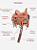 Sela Americana Prova de Tambor All Carved + Manta QM Imports - Imagem 8
