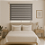 Persiana Double Vision Sunny 160larg x 160alt Cinza (com bandô) - Imagem 1