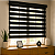 Persiana Double Vision Sunny 160larg x 160alt Total Black (com bandô) - Imagem 1