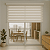 Persiana Double Vision Sunny 180larg x 220alt Linho Creme (com bandô) - Imagem 1