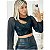 Cropped Gota Paetê Luxo – Decotado com Manga Longa Bufante em Tule - Imagem 1