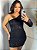 Vestido One Side Shine – Preto com Paetê e Manga Única Elegante - Imagem 3