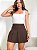 Short Saia Feminino Alfaiataria Rodado Plissado - Imagem 2