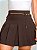 Short Saia Feminino Alfaiataria Rodado Plissado - Imagem 9