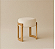 Puff Royal Decorativo em Linho Para Sala Quarto Escritório Design Moderno - Imagem 1