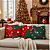 Kit 4 Almofadas Cheias Sofá Natalina 45x45 Decorativas Veludo Árvore de Natal Terracota - Imagem 1