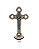 Crucifixo MDF Marrom Escuro com Cristo em Metal 15cm - Imagem 4