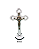 Crucifixo MDF Marrom Escuro com Cristo em Metal 15cm - Imagem 5