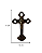 Crucifixo MDF Marrom Escuro com Cristo em Metal 15cm - Imagem 2