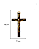 Crucifixo de Madeira para Parede - 10cm - Imagem 3