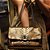 Bolsa Python Alça Corrente Fecho Bronze - Imagem 1