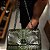 Bolsa Python Alça Corrente Fecho Verde - Imagem 1