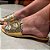Sandália Flat Ouro com Tiras Prata - Imagem 1