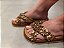 Sandália Flatform Flores Ouro - Imagem 2