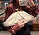 Bolsa Pelica Fecho Flor Off White - Imagem 2