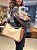 Bolsa Bolsos Laterais Bicolor Café e Amêndoa - Imagem 1