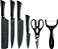 Conjunto Jogo Facas 6 Peças Inox Kit Culinário Faqueiro - Imagem 1