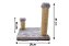 Brinquedo Arranhador Quadrado com Postes Luppet para Gatos Cinza (LP903104) - Imagem 2