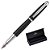 CANETA CROWN DREZDEN SILVER TINT PRETA - Imagem 1