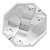 Spa Sextavado Medidas 184x184x080 – Comporta 4 pessoas – 720L - Imagem 1