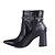 Bota Cano Curto Preta Com Strass Ramarim - Imagem 1