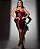 Vestido Luana acetinado Vermelho - Imagem 2