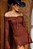 Vestido Curto Hadassah Marrom - Imagem 1
