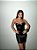 Vestido Curto Couro Acetinado PRETO - Imagem 4