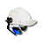 CAPACETE C/ ABAFADOR ACOPLADO PLASTCOR BRANCO - Imagem 1