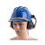 CAPACETE C/ ABAFADOR ACOPLADO PLASTCOR AZUL - Imagem 1