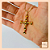 Colar Crucifixo Torcido Dourado - Imagem 2