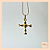 Colar Crucifixo Torcido Dourado - Imagem 5