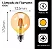 Lamp Bulbo Filamento 4w G125 E27 2240k Bivo Apollo - Imagem 2