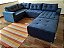 SOFA DE CANTO COM CHAISE E PUFF TAMANHO FAMILIA - Imagem 1