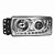 FAROL PRINCIPAL IVECO STRALIS HI-WAY LE LED FUNDO CROMADO - Imagem 1