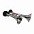 BUZINA AUTOMOTIVA A AR DUPLA UNIVERSAL 12V GAUSS CROMADAS - Imagem 1