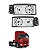 KIT FAROL PARA IVECO STRALIS/TECTOR/CURSOR FUNDO CROMADO H7 - Imagem 1