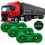 KIT LANTERNA ABS PARA CARRETA FACCHINI LATERAL ASPOCK VERDE - Imagem 7