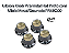 Knobs Gibson Piramidal Hat c/ miolo de metal dourado c/ 4 peças PRMK 020 Preto - Imagem 1