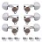 Tarraxas GOTOH SG 301-20- C (3L+3R) MGT com Trava Tradicional Cor: C Cromada - Imagem 1