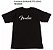 Camiseta Fender Spaguetti c/Logo Branca - cor Preta disponível tamanhos : M - Imagem 1
