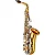 Saxofone Alto Yamaha Yas 26 ID Laqueado Dourado Eb Com Case - Imagem 1