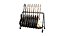 Suporte de chão Hercules Tipo Rack p/ 5 instrumentos GS525B PLUS com rodinhas - Imagem 4