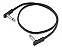 Cabinho Flat p/ pedais Rockcable 60 cm RBOCABPCF60BLK - Plug L nas duas pontas - Preto - Imagem 1