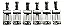 Saddles Gotoh p/ Tremulo S-101 Jogo com 6 peças , acabamento Nickel p/pontes tipo GE101 - Imagem 1