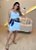 Vestido Curto de Linho - Azul - Imagem 2