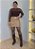 Saia Couro Eco - Nude - Imagem 1