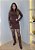 Vestido Tubinho Ombreira - Marrom - Imagem 1