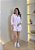 Conjunto Listrado Linho  - Rosa - Imagem 1