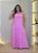 Vestido Sarja Decote Reto - Rosa - Imagem 1